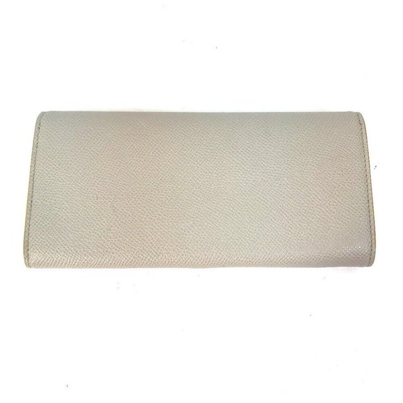 BVLGARI Logo clip Two fold Folded wallet Leather Gray x Yellow - Picture 2 of 13